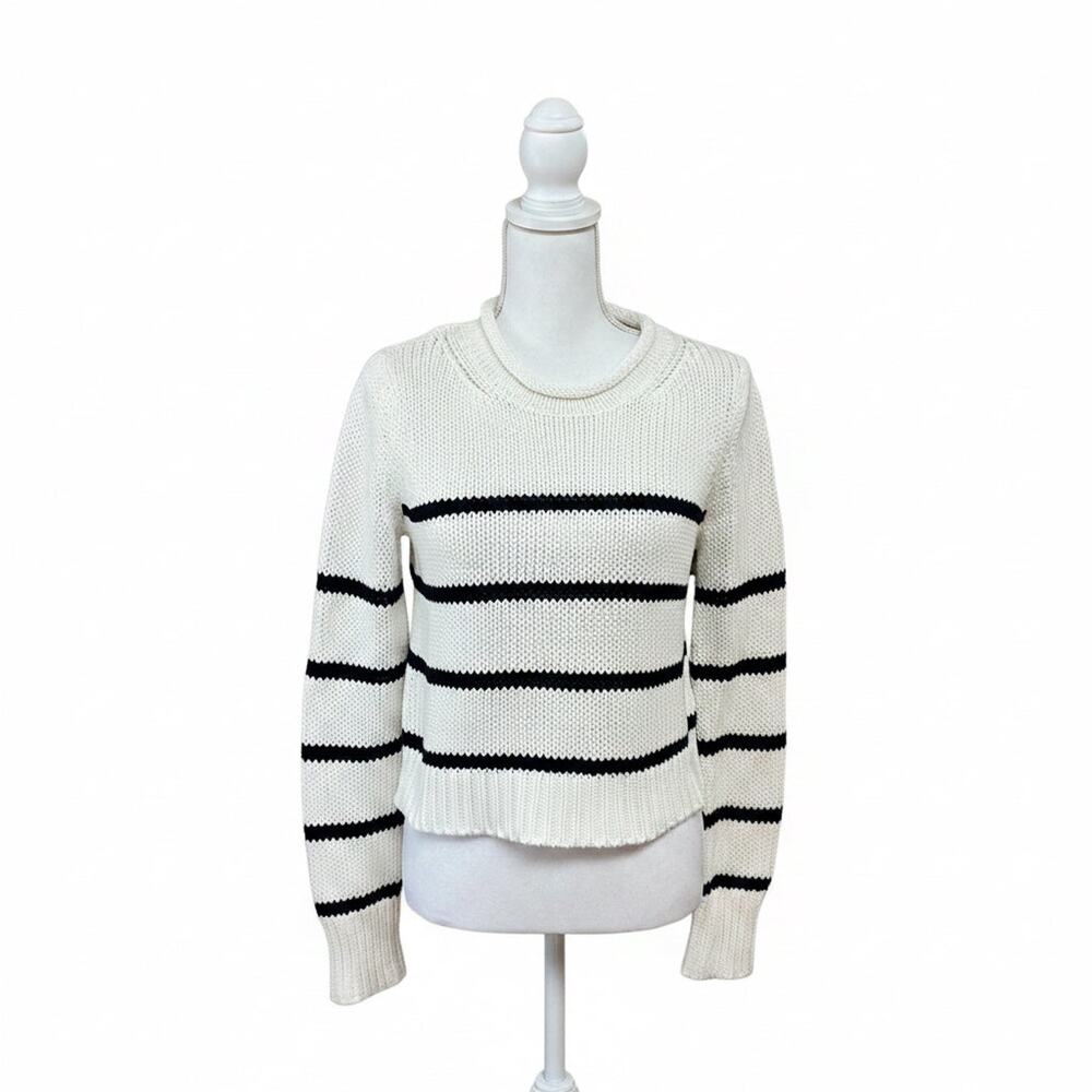La Ligne white and navy stripe Marina sweater, size XS